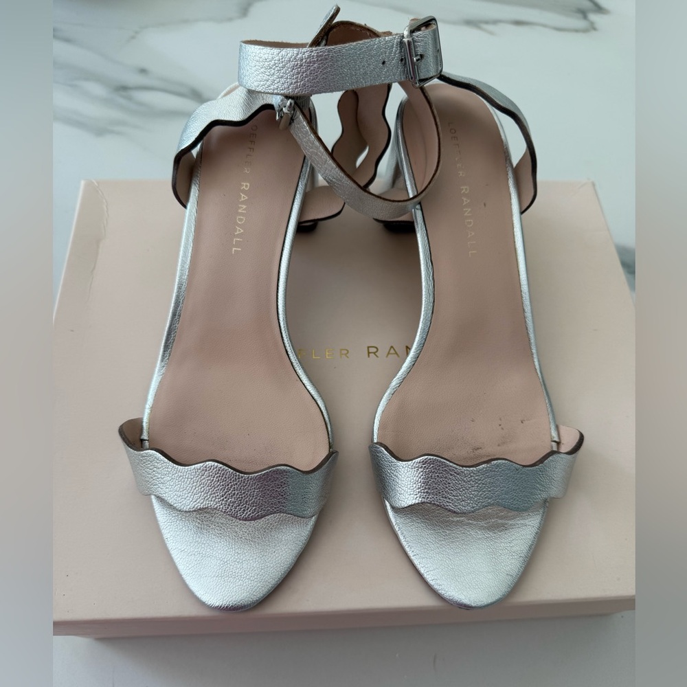 Loeffler Randall Silver Block Heel